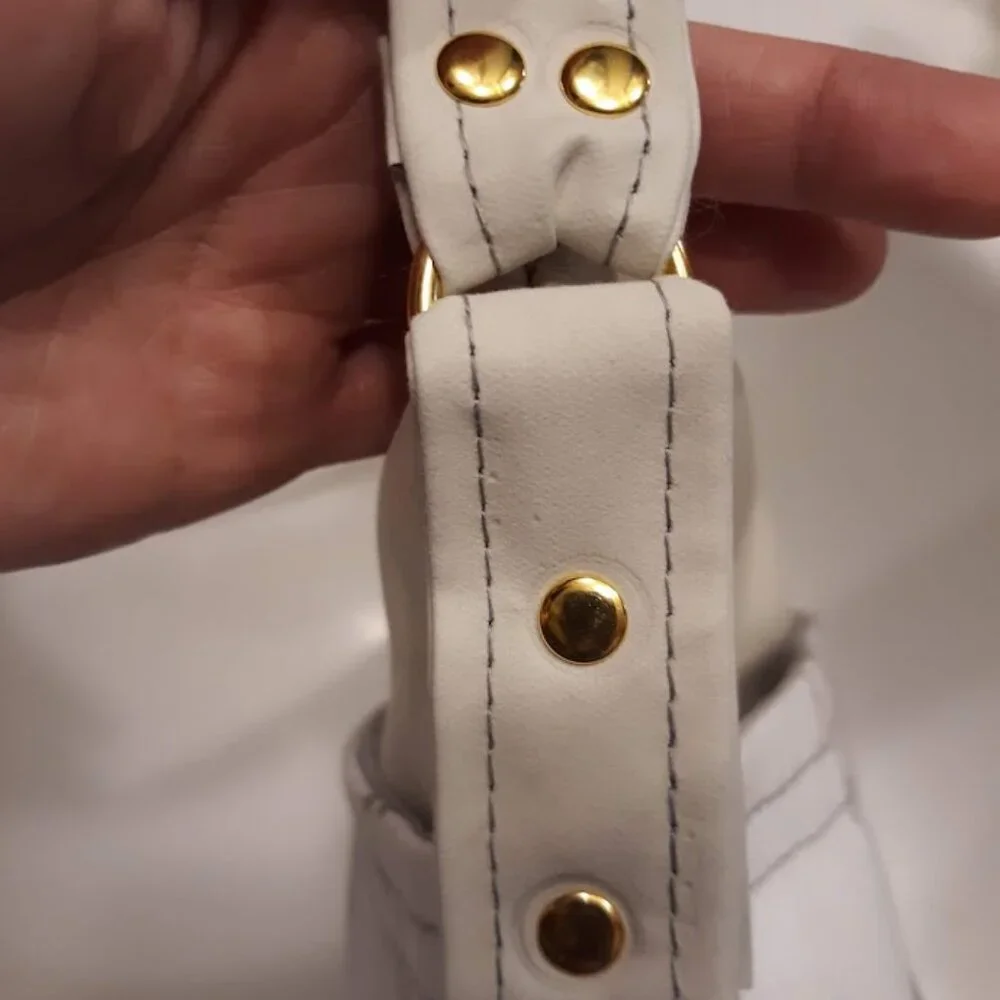 NEW Southwestern Faux Leather & Canvas Buffalo print mini Tote bag Purse Ivory - Picture 10 of 10